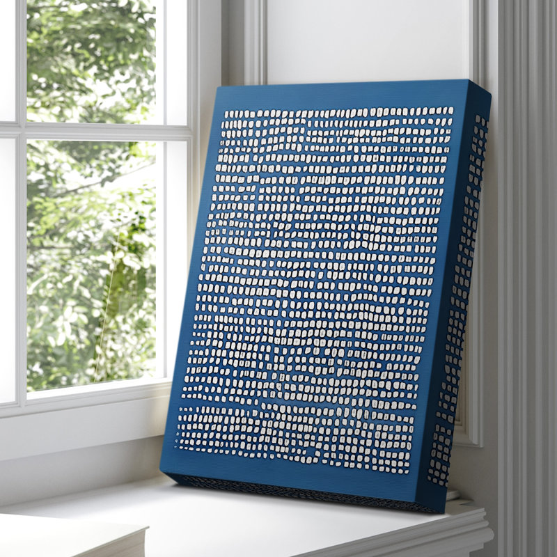 Toile tendue avec châssis abstrait CCXV - prêt à être accroché, H 36 po x l 24 po