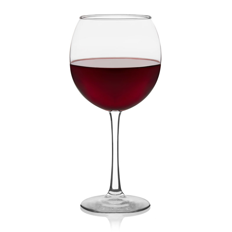 Libbey Vina Clear Glass Balloon Red Wine Glasses Set of 6