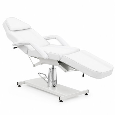 Lit de massage hydraulique 2 en 1, convertible en lit plat et en fauteuil, pivotant à 360° et réglable en hauteur.