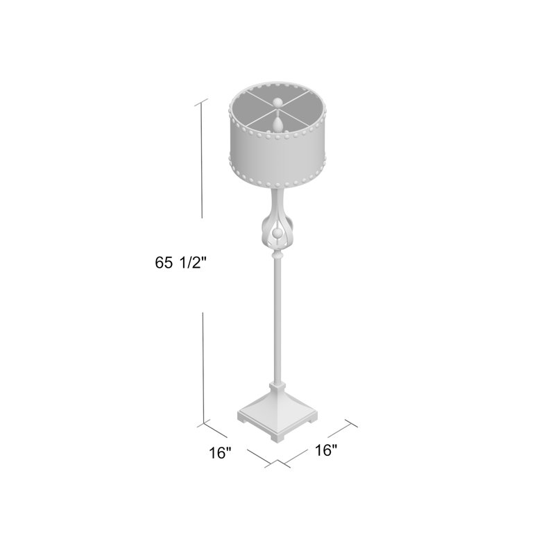 Parmenter 65.5'' Distressed Traditional Floor Lamp
