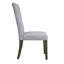 Ensemble de 2 chaises d'appoint Merel en lin gris et chêne gris