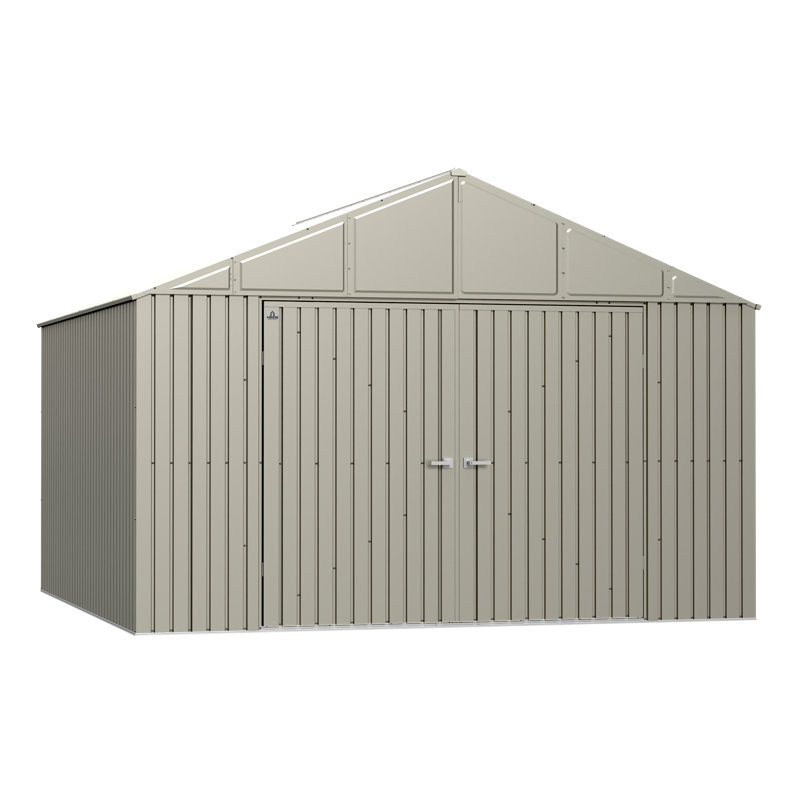 Elite 12' x 12' Cool Grey Steel Storage Shed Kit