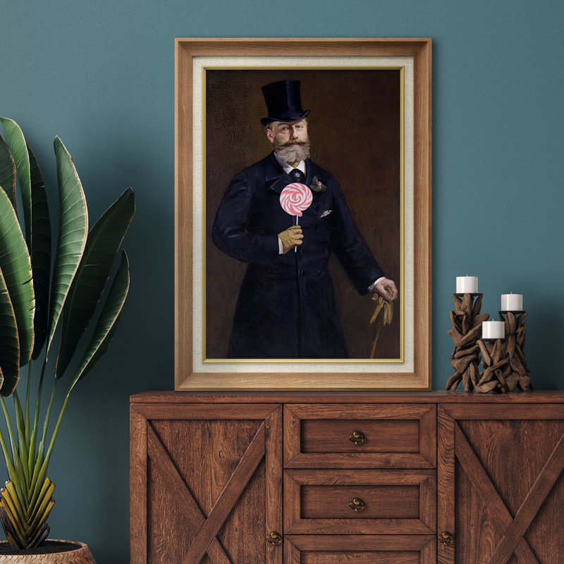 «Lollipop Victorian suit man» sur toile, Cadre naturel de qualité supérieure, H 36 po x l 26 po