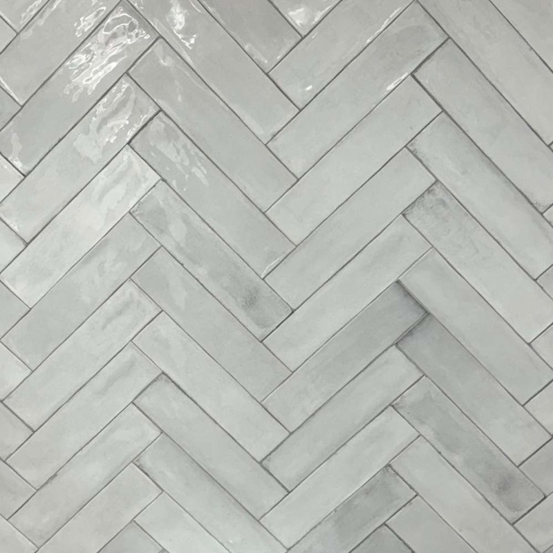 Carrelage mural en céramique brillant 3 "x 12" Waverly, Blanc