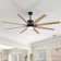 Brixham 76" 8- Blade LED Smart Chandelier Ceiling Fan with Remote Control and Light Kit Included