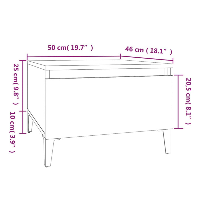 Leefke Side Table, Concrete Grey