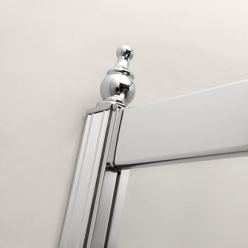 Porte de douche 36 po x 75 po Cabine de douche encadrée en chrome, 1/4 po (6 mm)