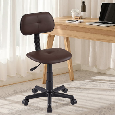 Cristene Armless Office Chair 360° Swivel Low-Back Chair by Latitude Run
