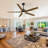 60” 5 Blade Solid Wood Ceiling Fan With Light & Remote Control,elegant & Quiet Airflow-1718840614-1737652018