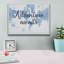 «World Map White and Blue v2» par Sue Schlabach, estampe numérique sur toile-1305600175