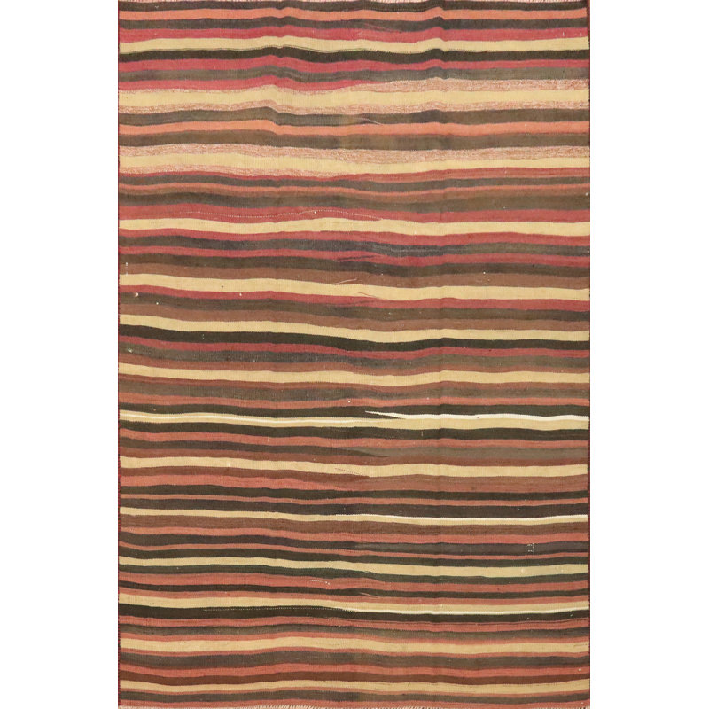 Tapis oriental kilim rayé 5 x 7