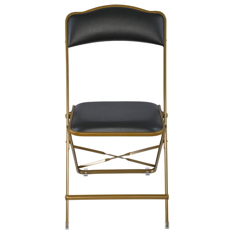 Chaise pliante de style Fritz, Noir doré