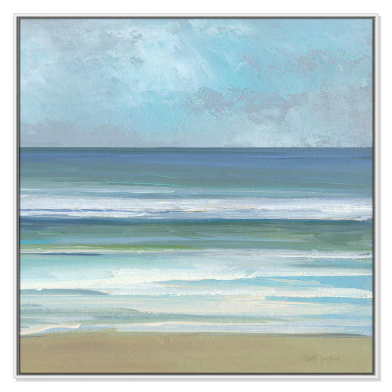 «Gentle Waves II» par Sally Swatland, H 41,5 po x l 41,5 po, Flotteur blanc