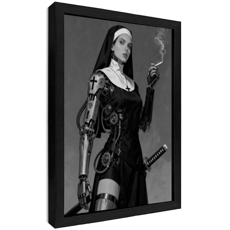 Reproduction d'art encadré noir, H 11 po x l 9 po
