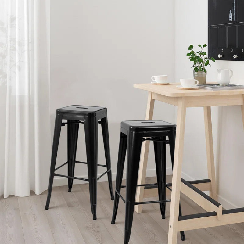 Tabouret de comptoir Tolly - noir 