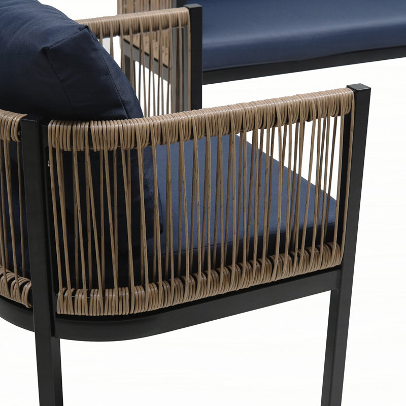 Combinaison de canapé pour plusieurs personnes avec une table, adaptée pour le jardin, la cour et les balcons