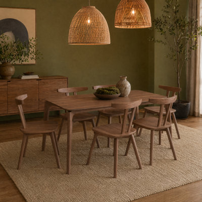 Ensemble de table de salle à manger 7 pièces Dunleavy Opal Nordic