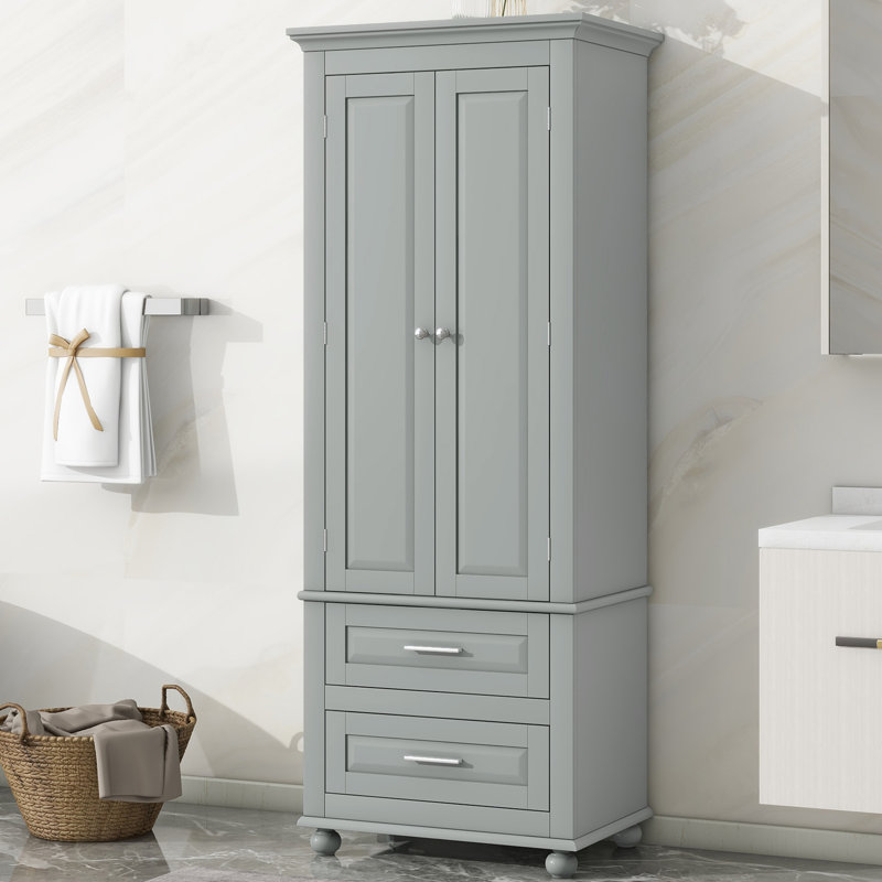 Armoire de rangement autoportante Afhaus , Argent argent
