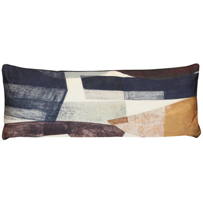 Coussin lombaire architectural multicolore 36 po x 14 po