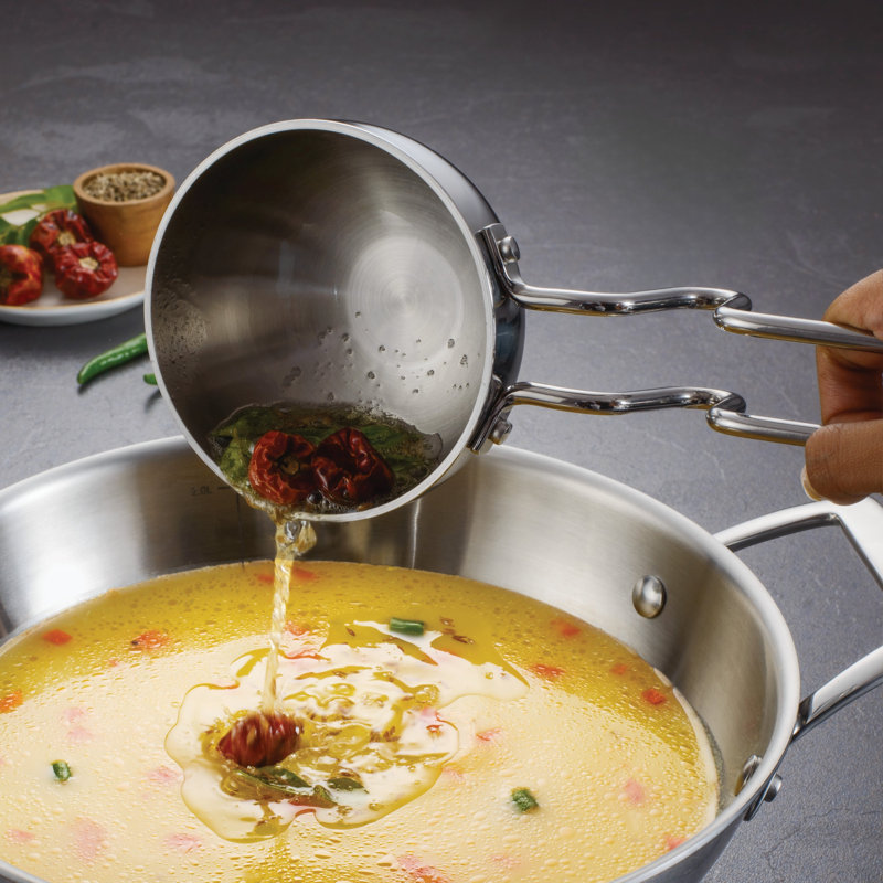 Tramontina Utsava Tri-Ply Ceramic Clad Stainless Steel Pots and Pans Set (Set of 3)