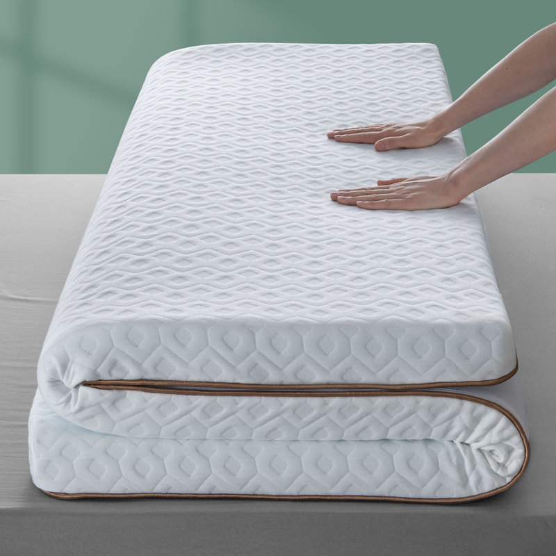 Surmatelas mi-ferme Bedstory - Mousse à mémoire de forme à deux couches de cuivre pour un sommeil frais et confortable, 4"