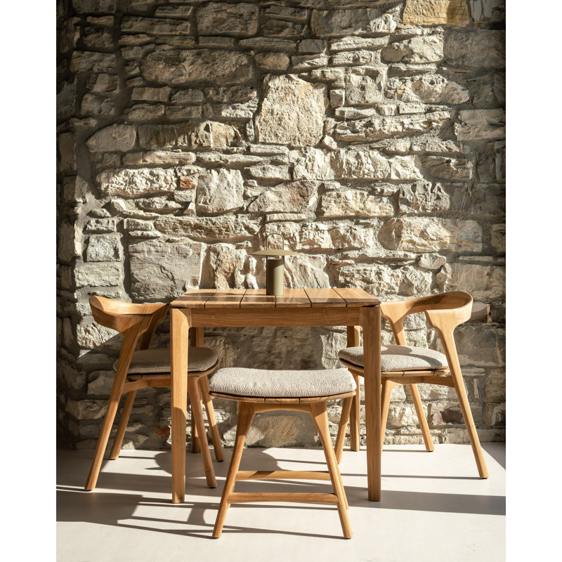 Osso Outdoor Teak Bar Stool, Natural