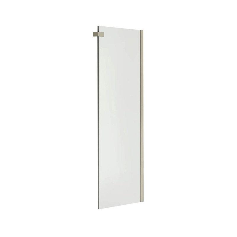 Panneau de verre fixe sans cadre 28,75 po x 78,75 po Halo, Nickel brossé