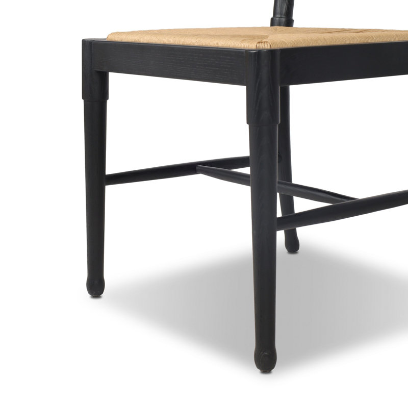 Fayth Dining Chair, Stained Black Ash/Natural