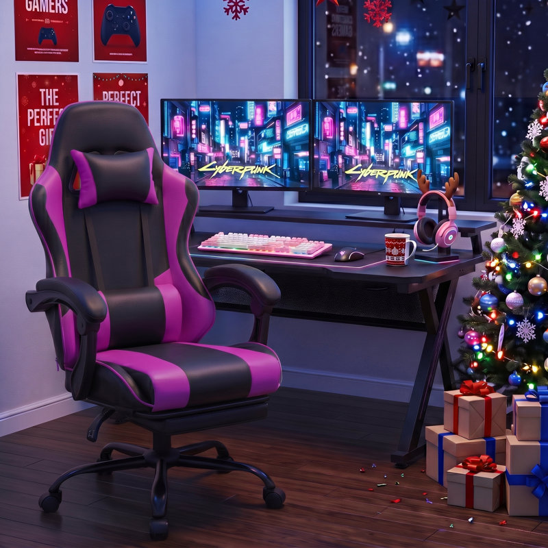 Trinx PC & Racing Game Chair, Mauve