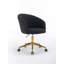 Chaise de bureau pivotante rembourrée en laine Leomie-2000808876