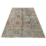 Tapis unique gris de 7 pi 10 po x 9 pi 11 po