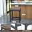 Upholstered Counter Stool With Metal Frame-1016983431