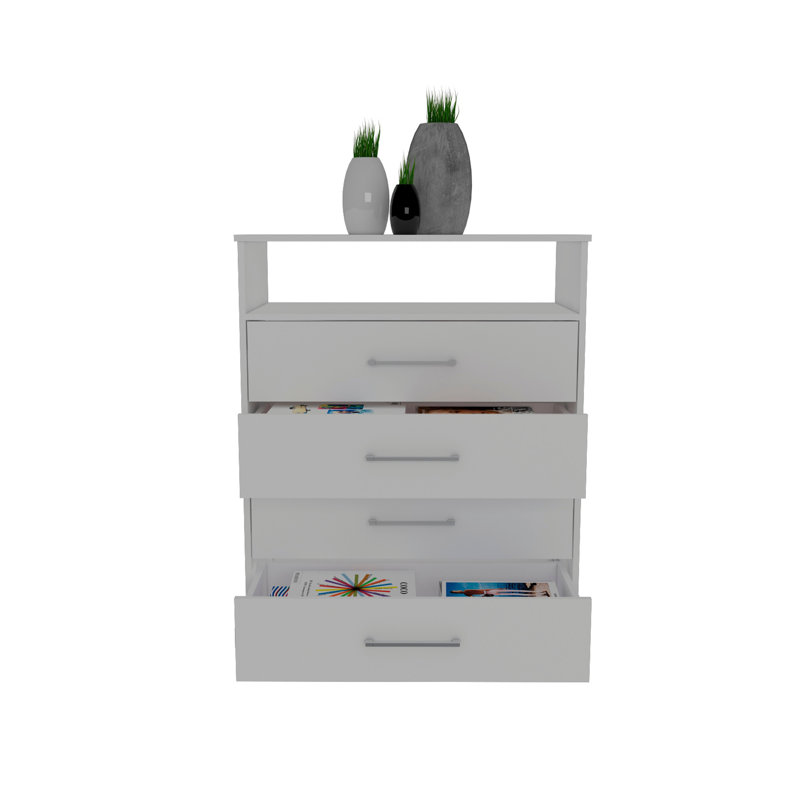 Commode Atlanta, chambre à coucher, blanc