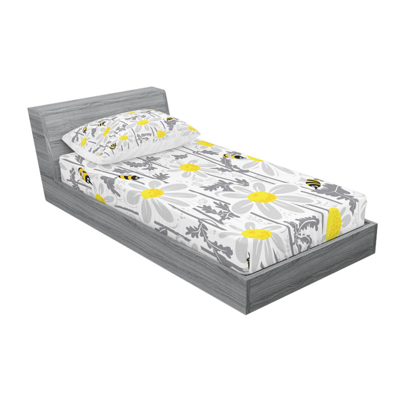 Microfiber Floral Sheet Set, Twin XL