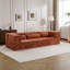 Canapé à compression, canapé-lit convertible au sol, canapé modulaire Diy Boneless, sans assemblage requis, tissu polaire circulaire, surdimensionné à 3 places avec 3 coussins, orange-35091855
