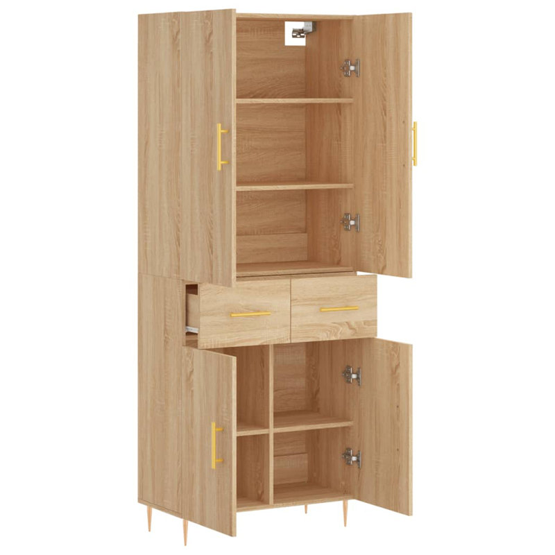 Burna 69.5 cm W Highboard, Sonoma Oak