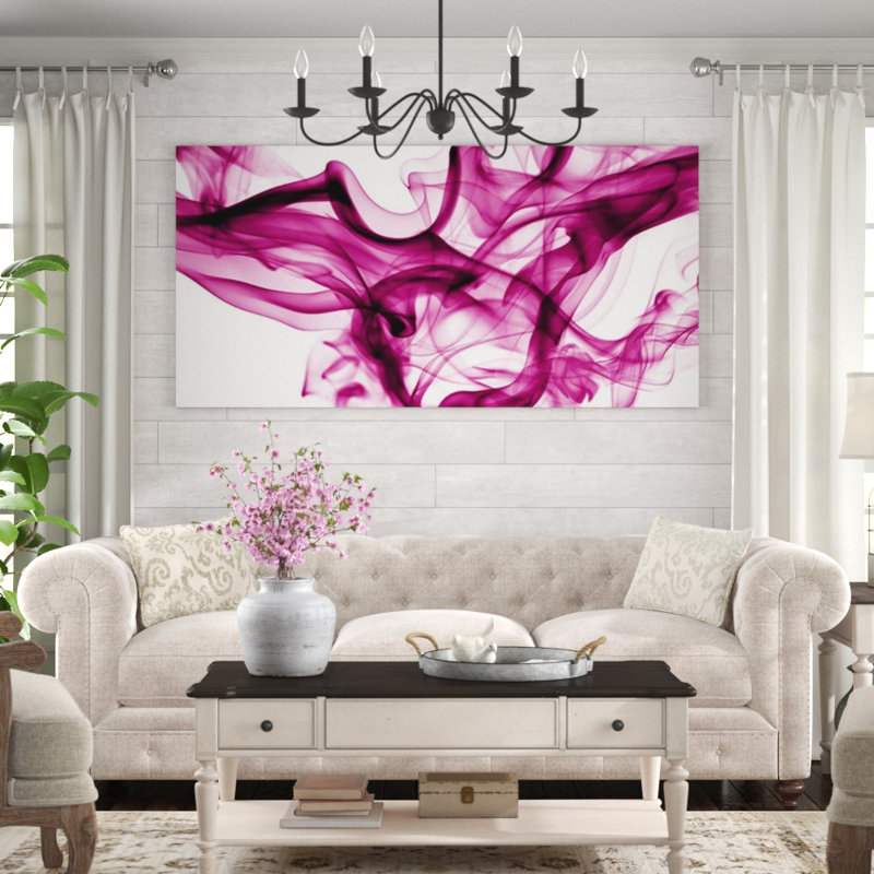 Smoky Atmosphere V - Impression sur toile, Couche de verre, H 36 po x l 72 po x P 1,5 po