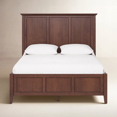 Renee Solid Wood Standard Bed with Panel Headboard 