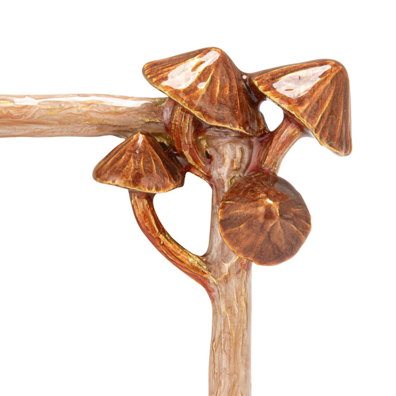 Cadre photo en métal émaillé avec champignons 3D