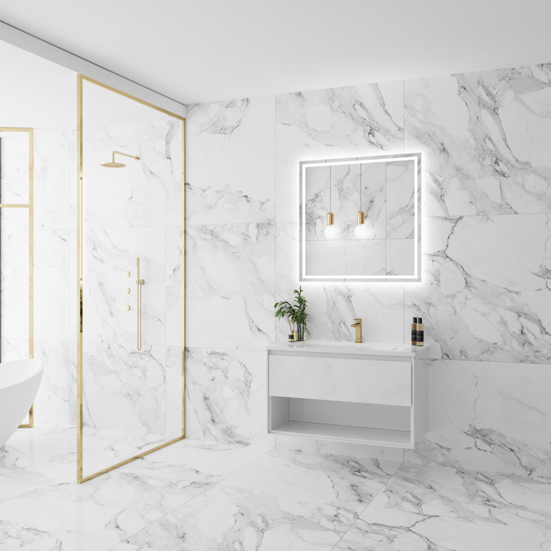 Meuble-lavabo mural simple 40 po