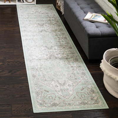 Shauntra Oriental Mint Area Rug