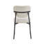 Chaises de salle à manger rembourrées avec pieds en métal (ensemble de 2), beige