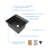 25'' L Drop-In Single Bowl Quartz Composite Kitchen Sink