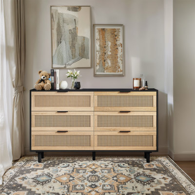 Armoire de rangement en rotin à 51 tiroirs 51,18 po