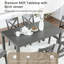 Ensemble 7 pièces de table et chaises de salle à manger en bois massif-1469755008