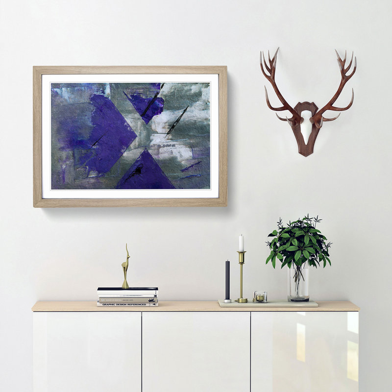 Abstract Vol.357 by S.Johnson - Framed Print, 45cm H x 63cm W x 2cm D, Oak Framed