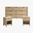 3-piece Rattan Bedroom Set With 4-in-1 Charging Station (dresser + 2 Nightstands)
