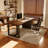 Rectangular Solid Wood + Iron with 4 drawers desk-154670429