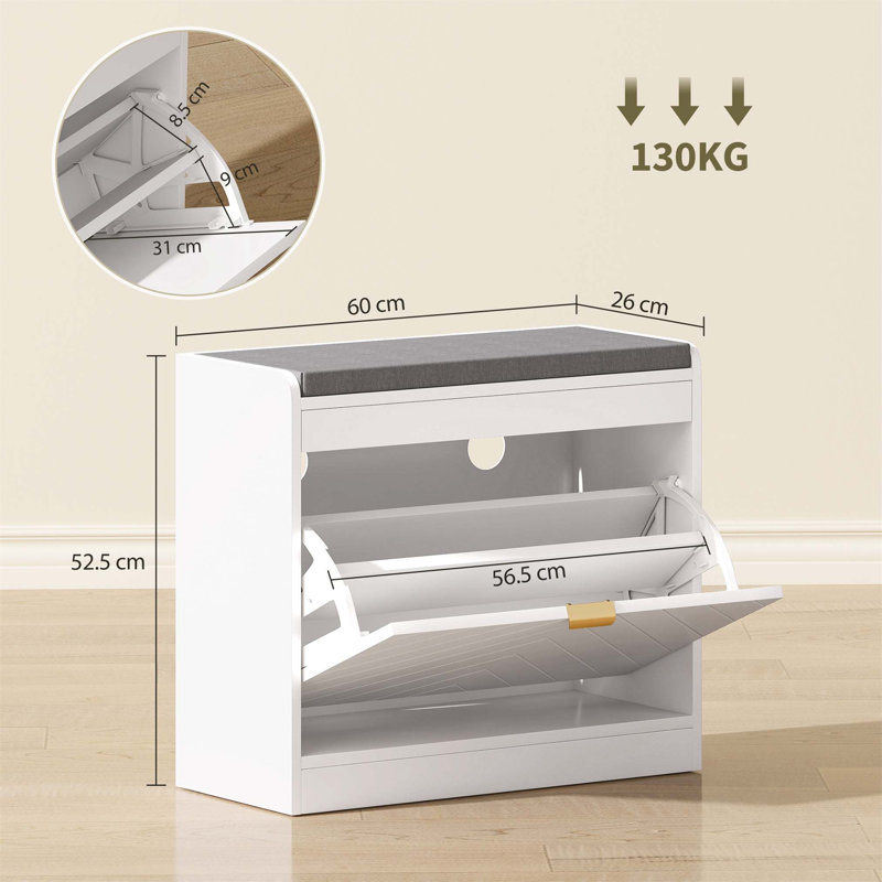 5 Pair Shoe Storage Bench