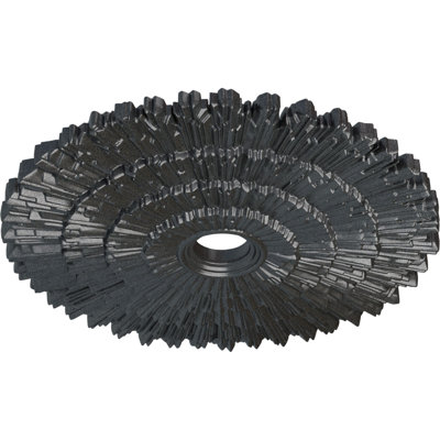 Médaillon de plafond Endurathane Eryn, 24 3/4 po de diamètre extérieur x 3 1/4 po de diamètre intérieur x 1 7/8 po de P (convient aux auvents jusqu'à 4 po), fini étain peint à la main